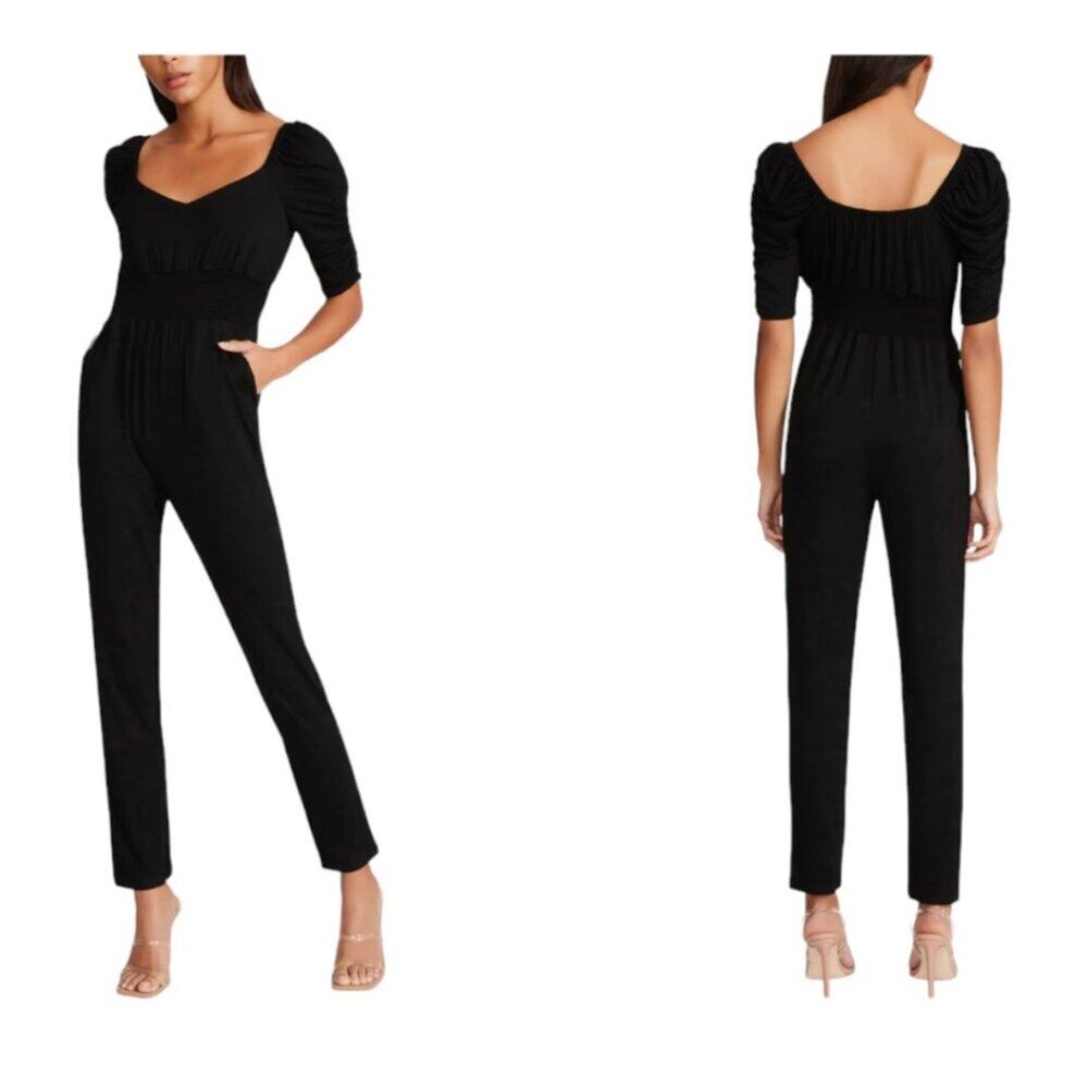 BB Dakota Steve Madden Good 4 U Jumpsuit Black Size Small NWOT $79 MSRP